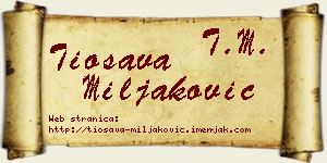 Tiosava Miljaković vizit kartica